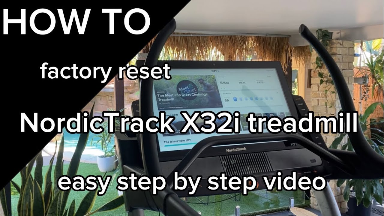 How to factory reset NordicTrack X32i treadmill (paperclip reset)
