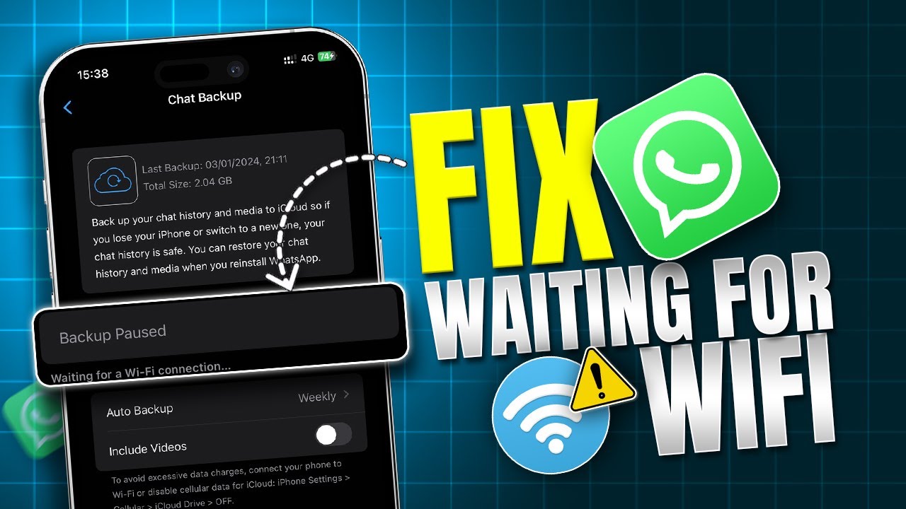 How to Solve 'Backup Pause Issues (Waiting for a Wi-Fi Connection)' on WhatsApp on iPhone