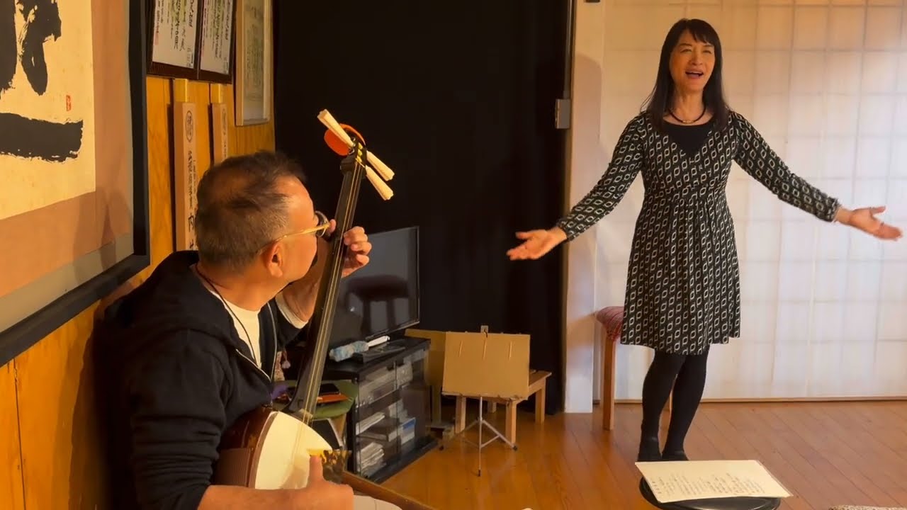 お囃子の掛け声が響くお稽古場から♫#民謡#お稽古風景#藤栄会
