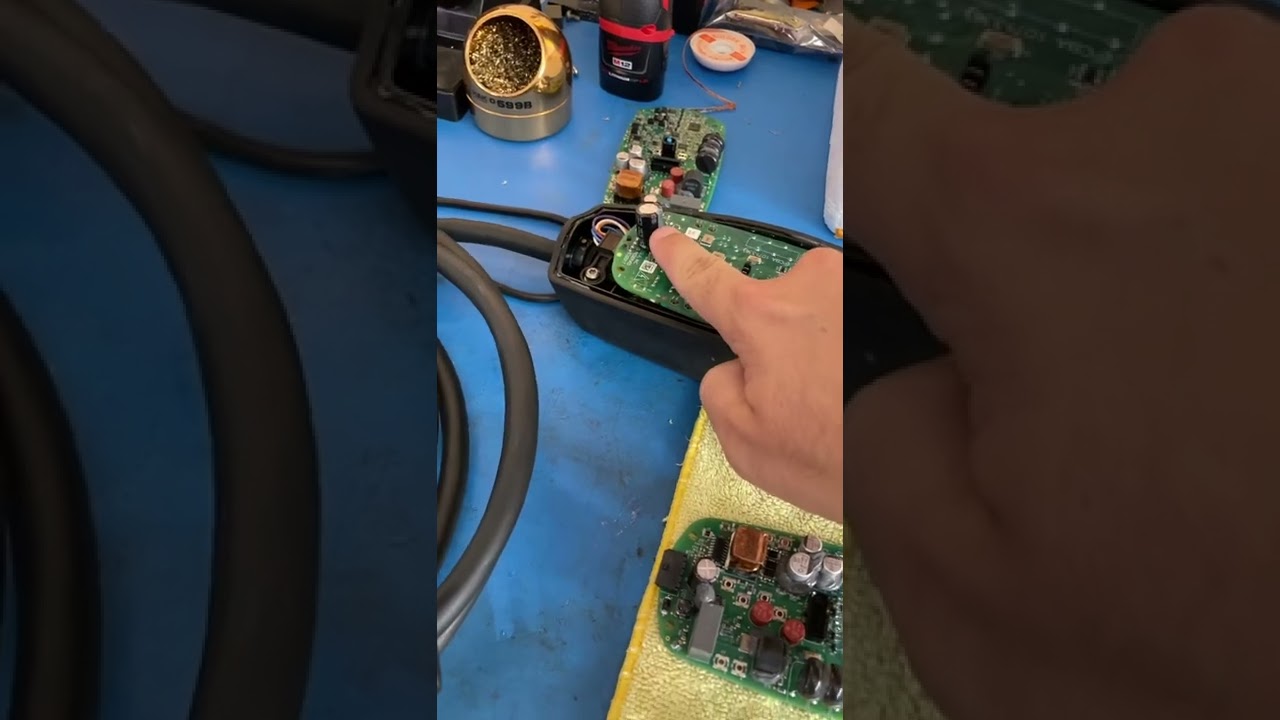 Repairing a Tesla Charging Cable! 🤩 🥳 #shorts