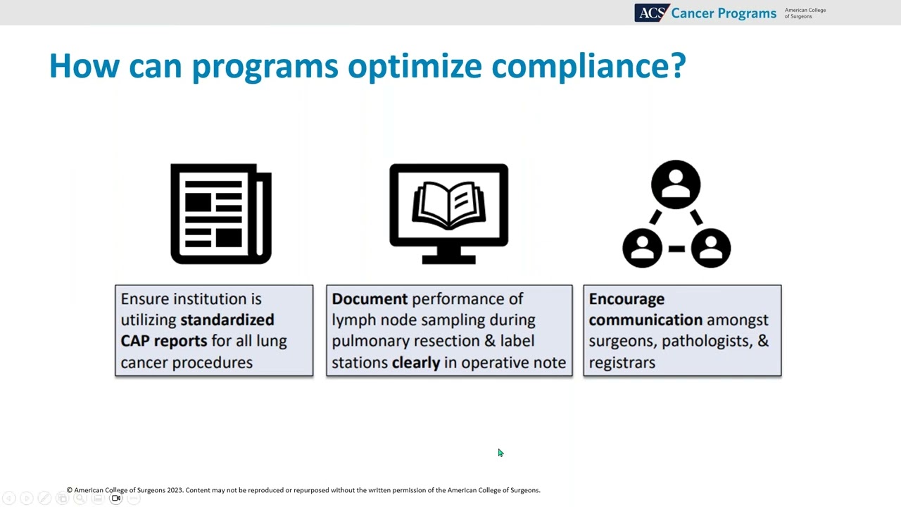 CoC Standard 5.8 Lung NODES Nodal, Operative, Dissection, Evaluation and Staging Information