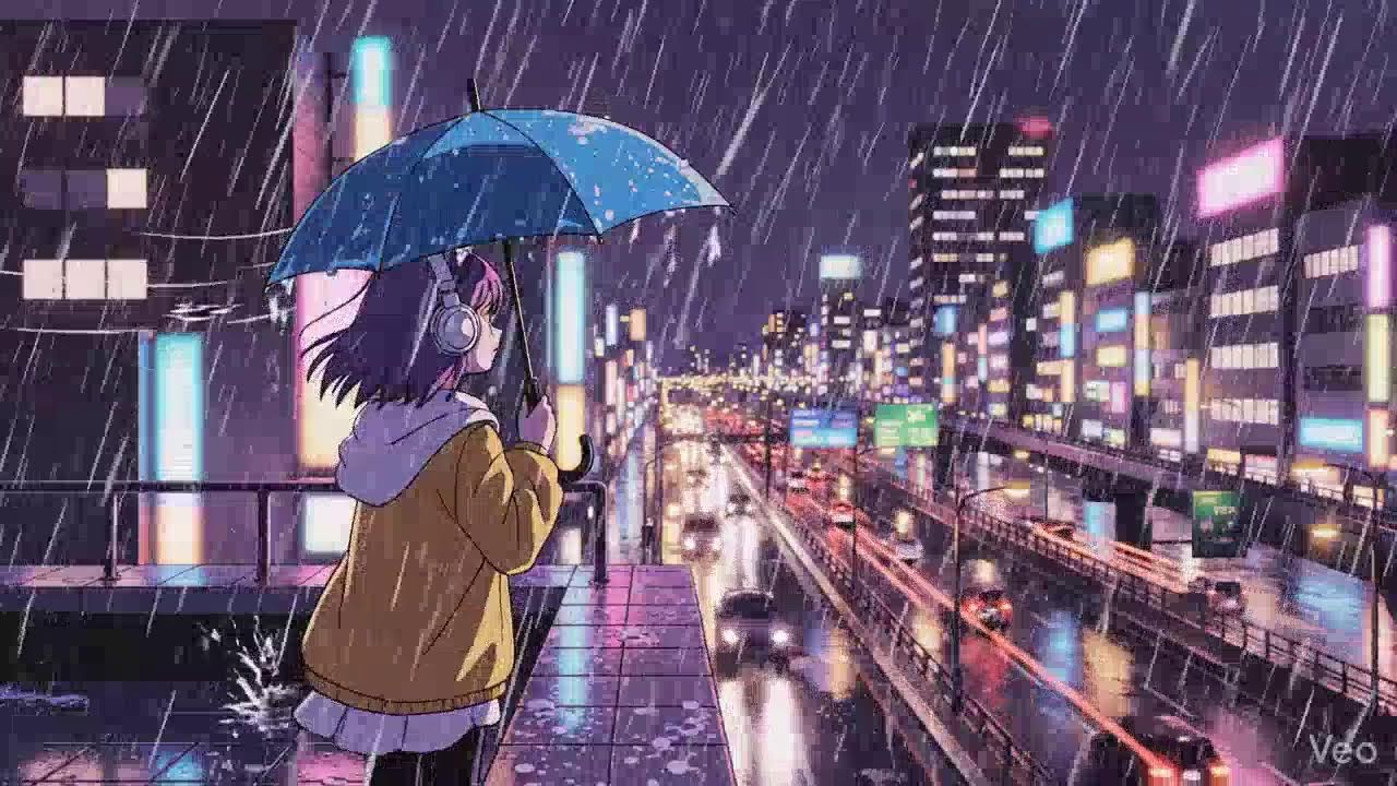 Late Night Study 🌧️ Rainy Japanese City Lofi