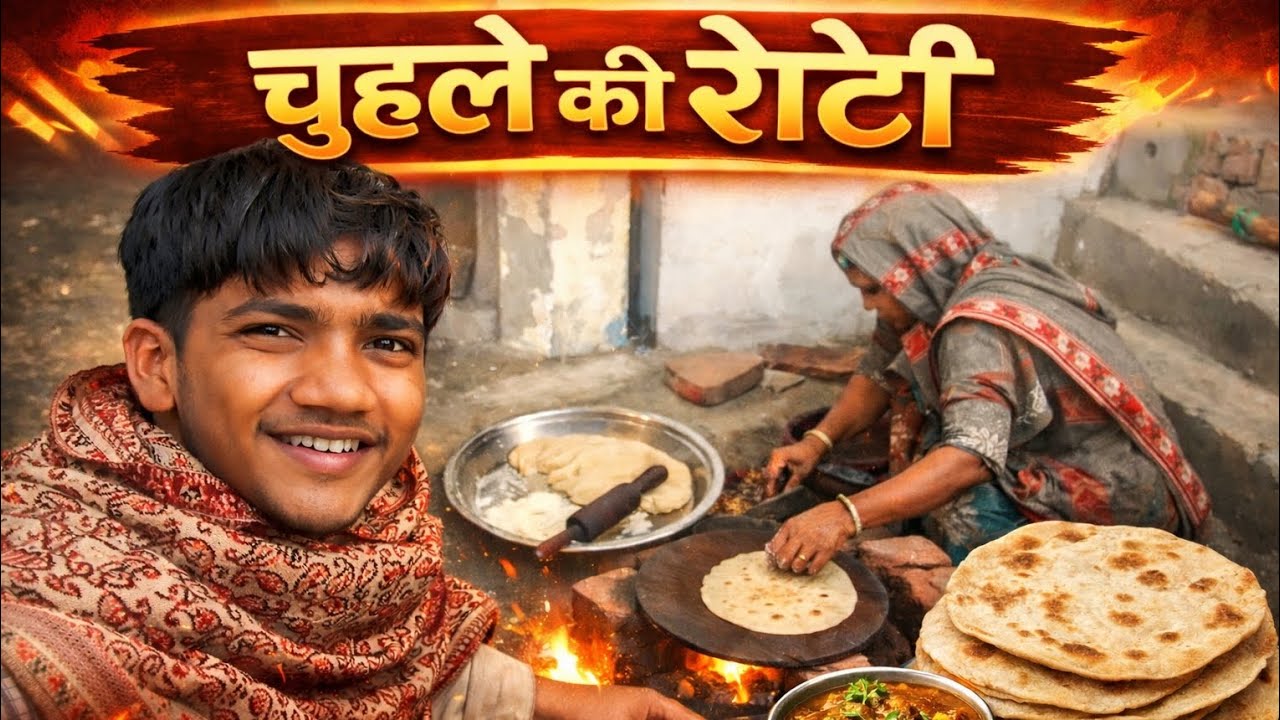 गाँव के देसी चूल्हे पर बनी स्वादिष्ट रोटी | Village Cooking Vlog