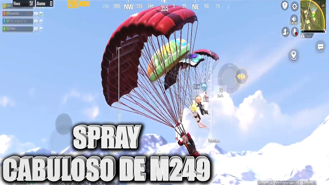 PUBG MOBILE - JOGANDO COM SQUAD DE BR E QUE SPRAY CABULOSO DE M249 NO MAPA LIVIK BATTLE ROYALE