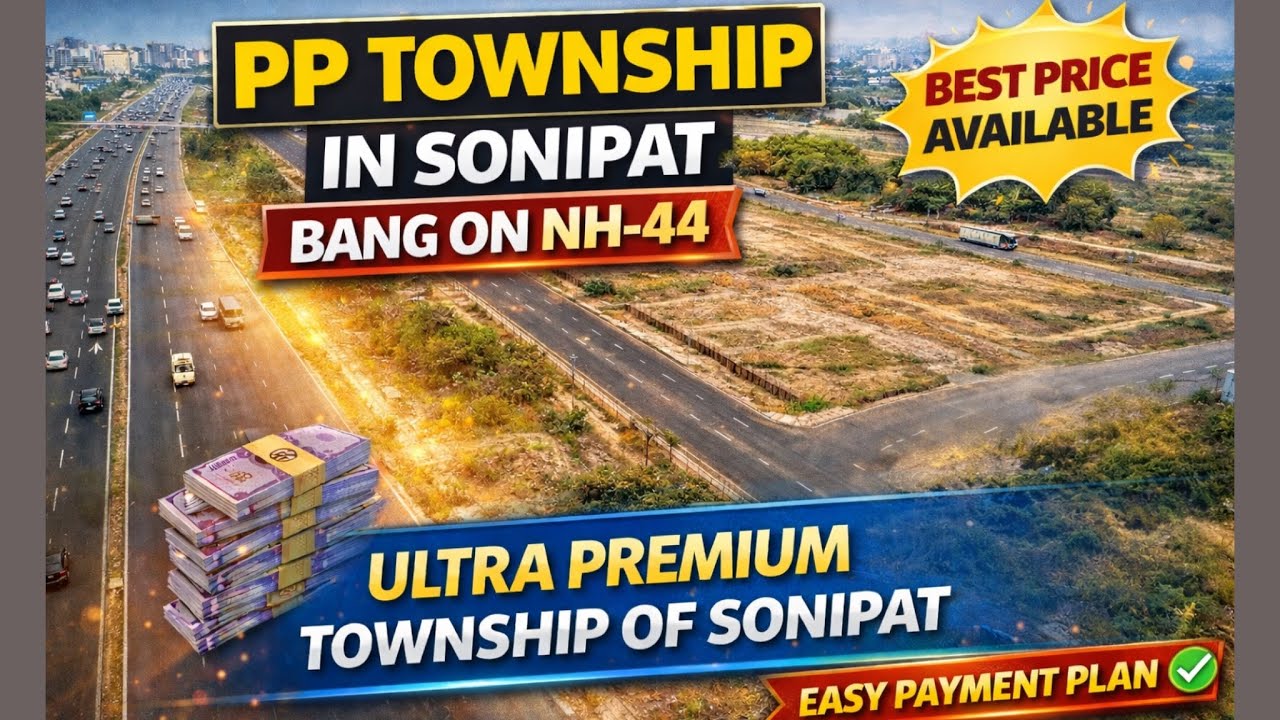 NH-1 पर धमाकेदार Pre-Launch Plots 🔥 | PP Township Sonipat 