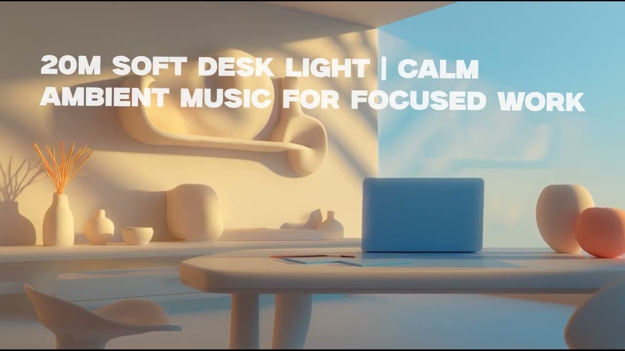 20m Soft Desk Light | Calm Ambient Music for Focused Work