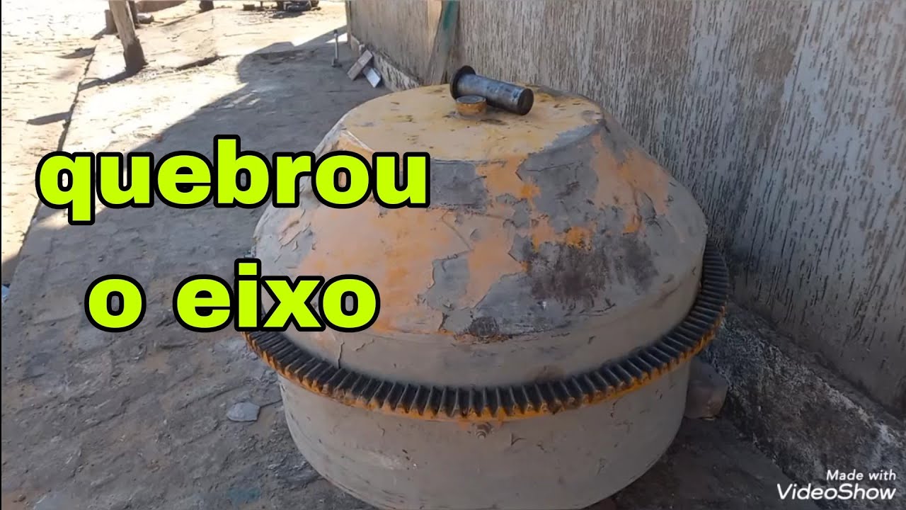Betoneira com eixo quebrado como resolver