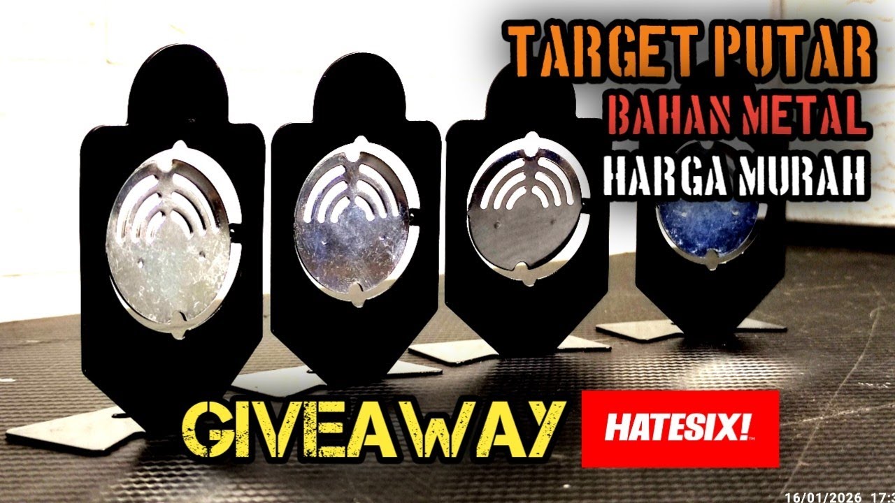 Papan Target Putar Airsoft Murah HATESIX! 