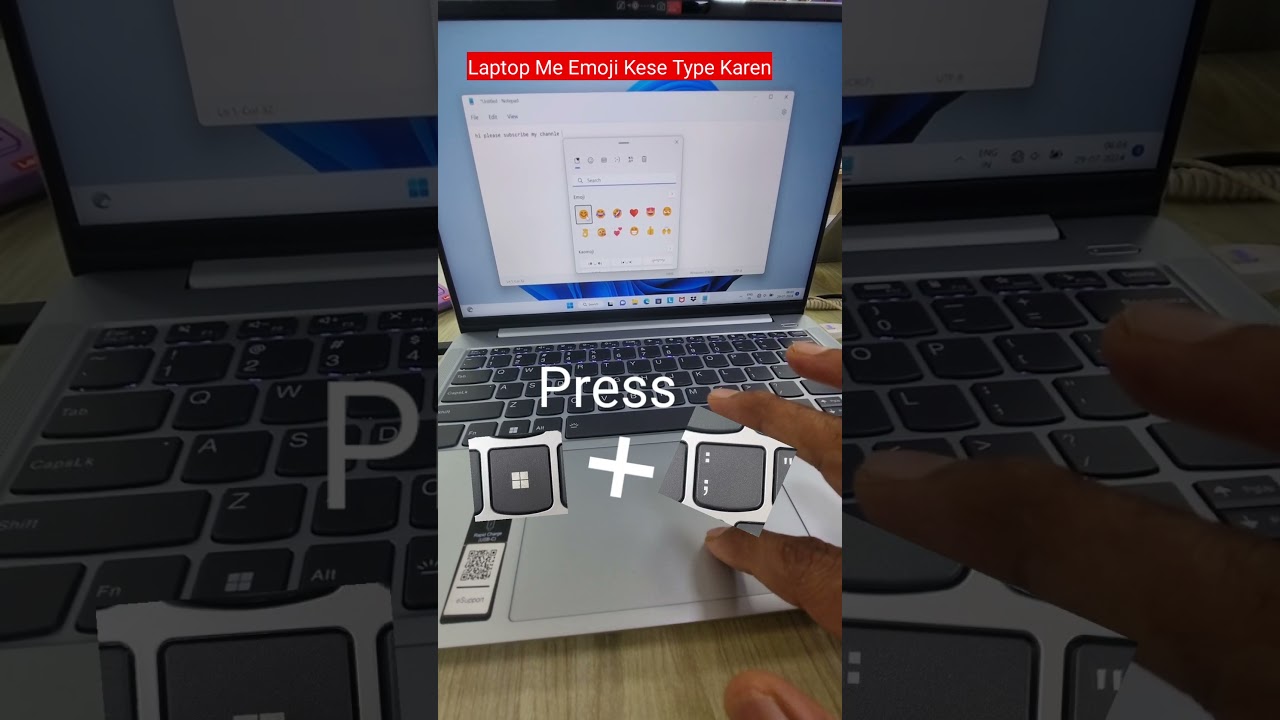How to use the emoji on a windows 11 | emoji on laptop keyboard | how to open Emojis in Laptop/pc