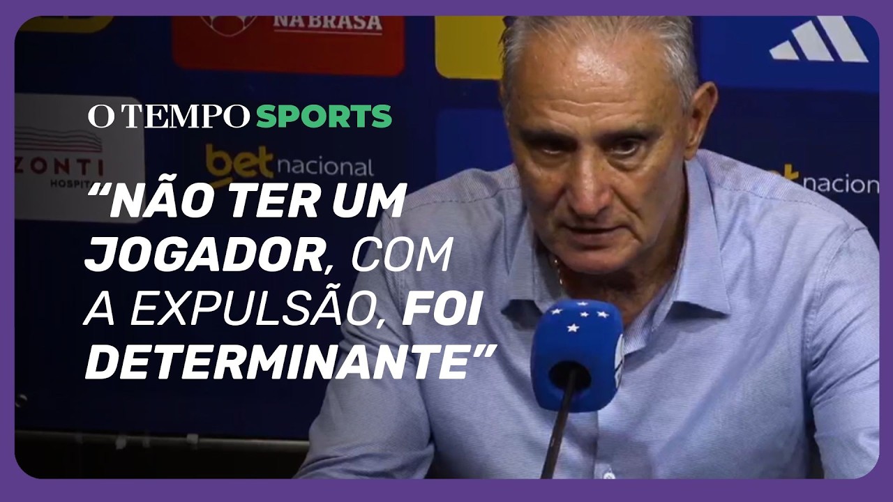 ALVO de protestos, TITE fica FRUSTRADO com empate do Cruzeiro e diz que expulsão foi DETERMINANTE