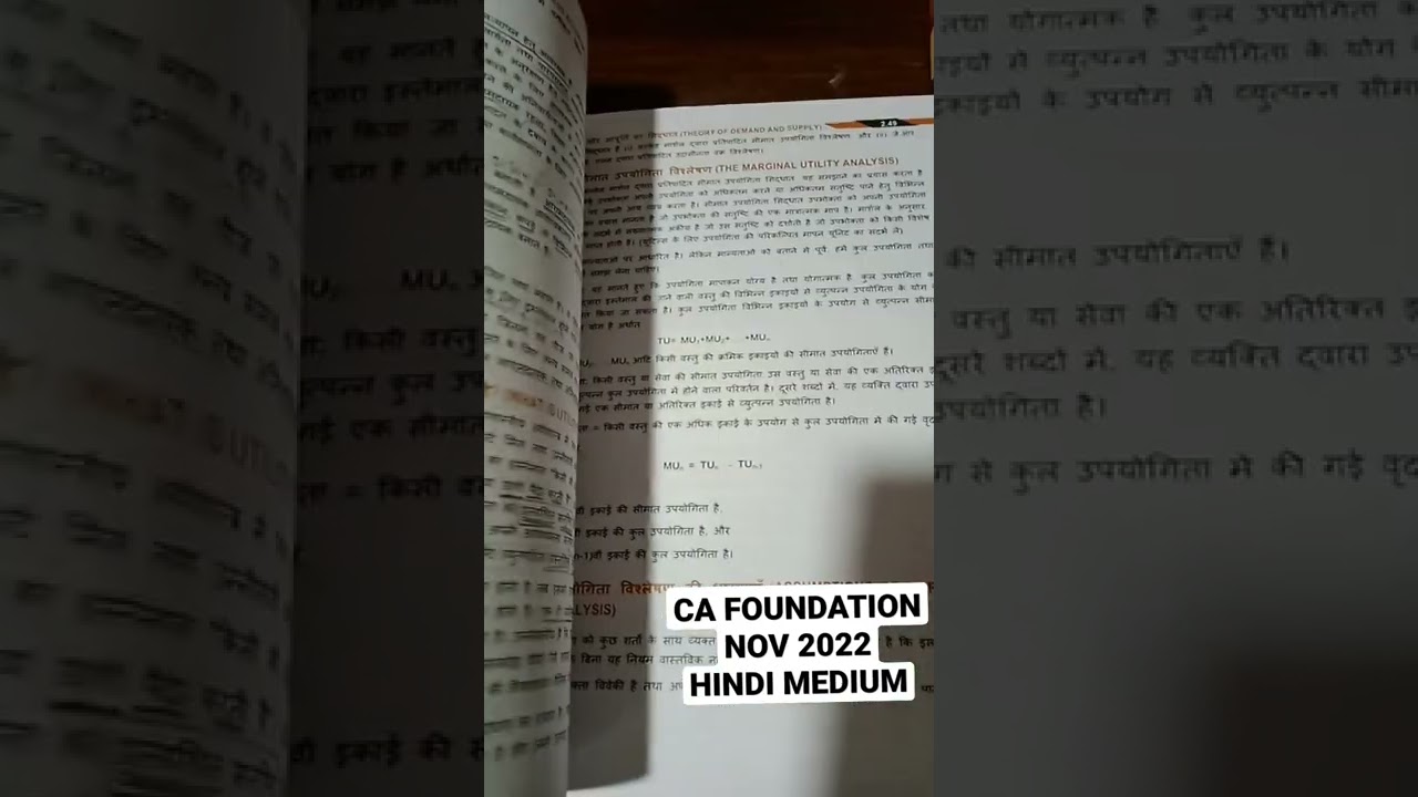ca foundation hindi medium #cafoundation#ca#economic#subscribe