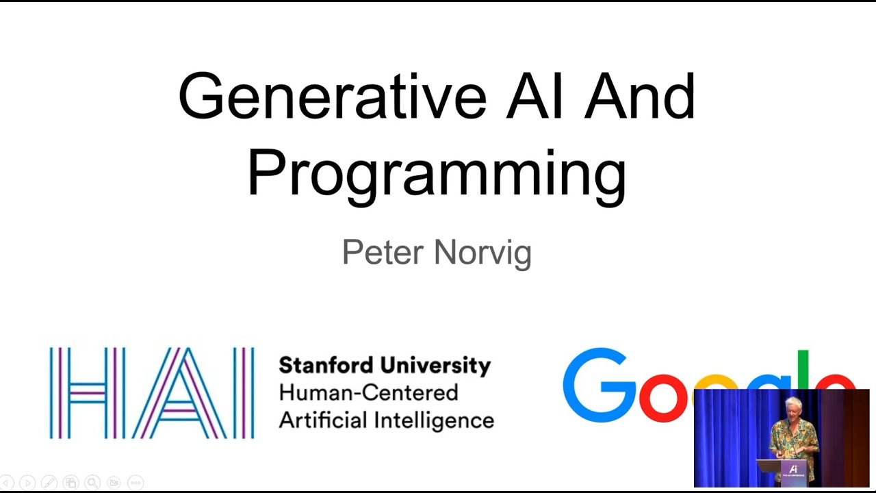 Generative AI And Programming, Peter Norvig, Director of Research, Google
