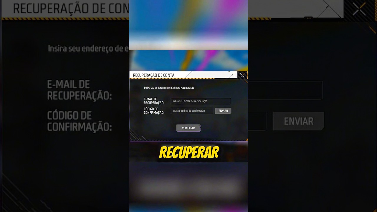 COMO RECUPERAR SUA CONTA DO FREE FIRE #freefire