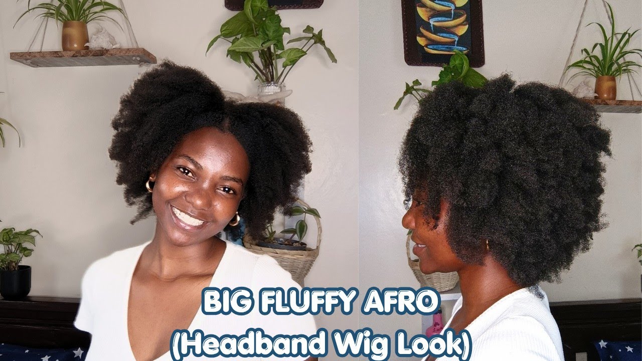 ♡ Easiest Natural Hair Style Ever! Fluffy Afro (No Heat, No Gel, No Extensions) 