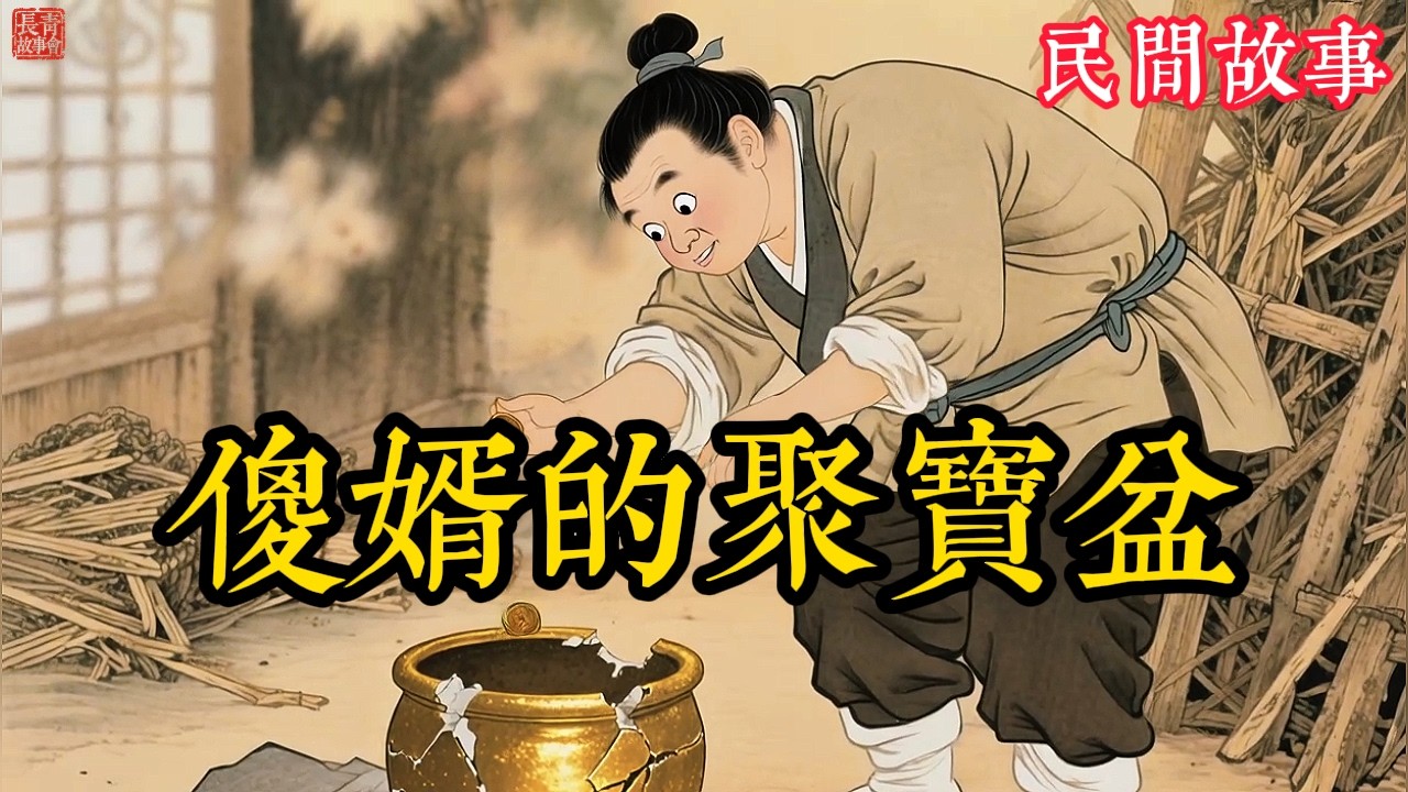 全村笑瘋！傻女婿壽宴送餵豬盆被趕出門！誰知半夜破盆冒金光，扔進一文變萬貫，最後竟變出兩個老丈人？結局太意外！#民间故事 #故事頻道 #听书 #民間故事 #有聲書 #說書 #睡前故事 #情感