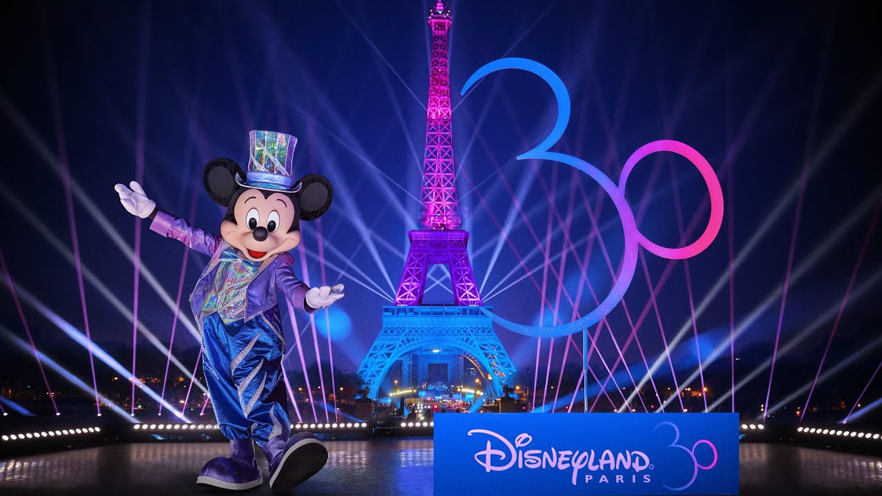 Mickey Mouse Lights up Eiffel Tower for 30th Anniversary of Disneyland Paris (Official Video)