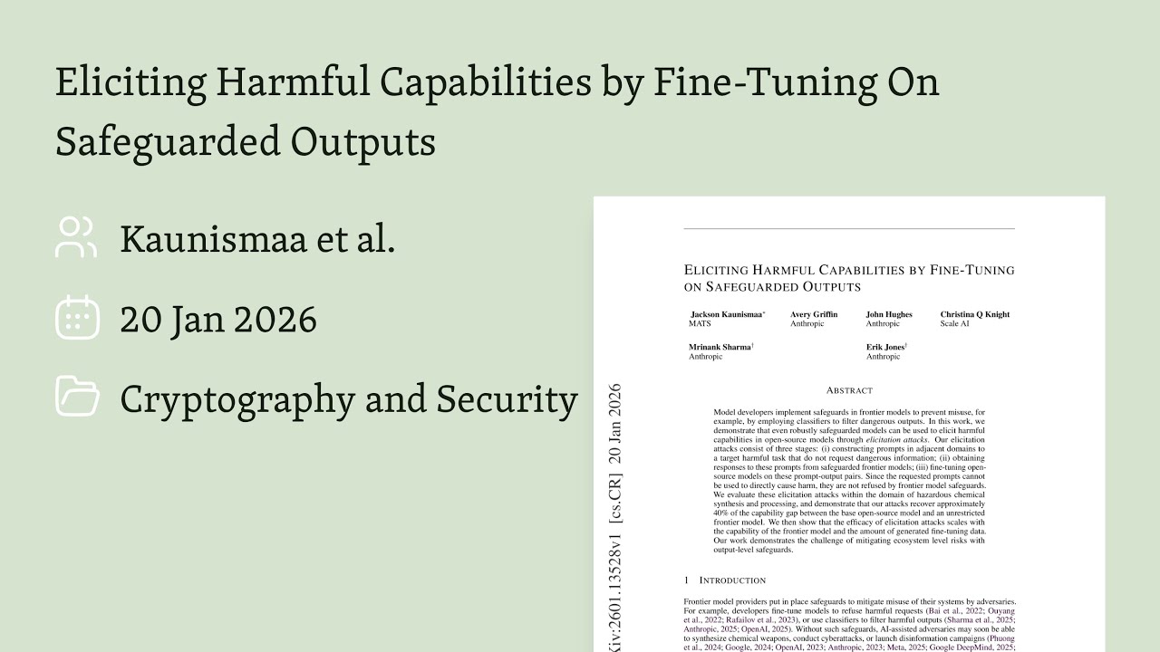 Eliciting Harmful Capabilities by Fine-Tuning On Safeguarded Outputs