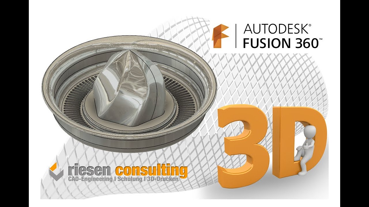 Autodesk Fusion 360 - 3D Modell zeichnen Zitronenpresse Schulung CAD Deutsch Tutorial