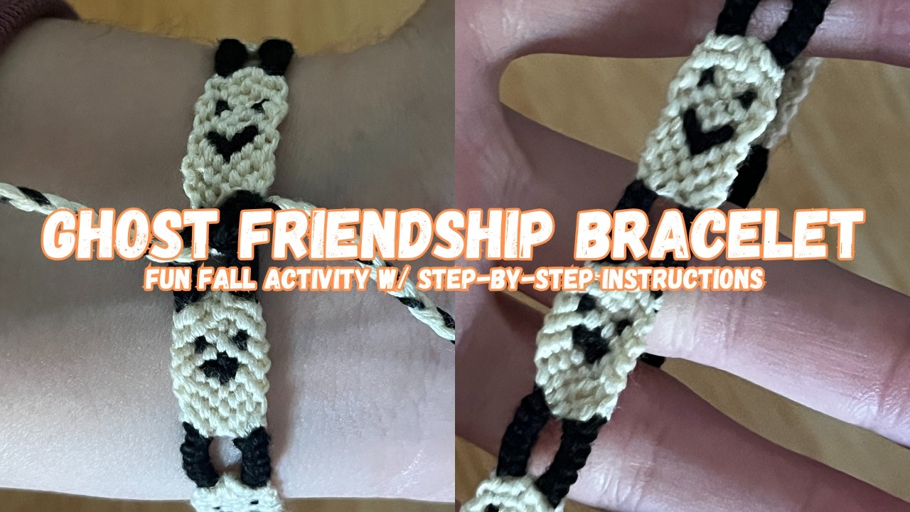Ghost Chain Friendship Bracelet Tutorial - with string!