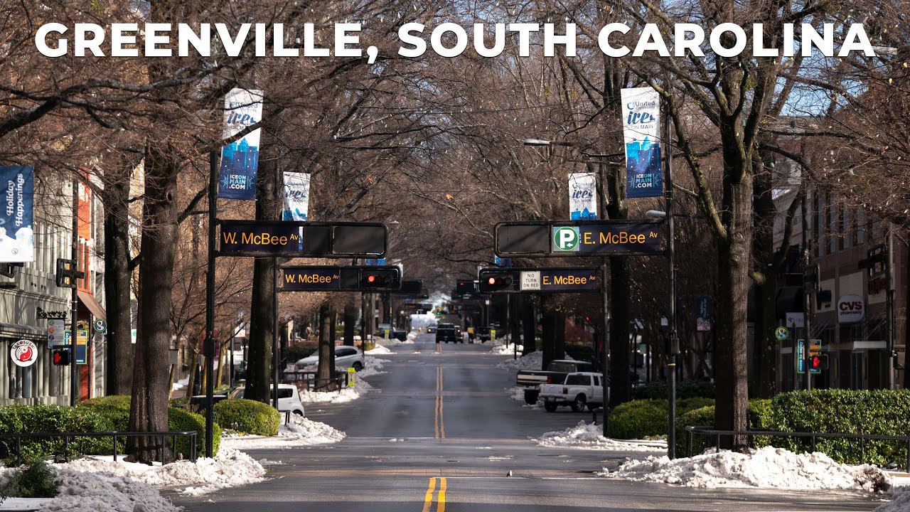 Scenic Drive: Morning after Winter Storm Fern - Greenville, South Carolina