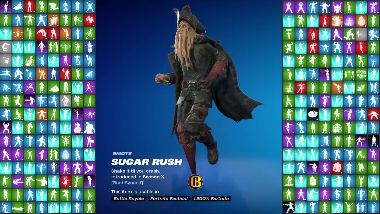 Top 100 Emotes Featuring Davy Jones Character - Fortnite