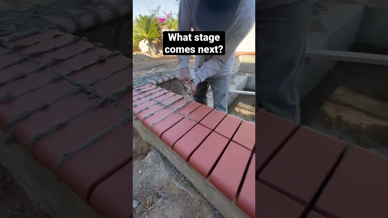 Pool coping - Brick Laying at its finest. Swimming Pool Construction and design. Sierra Pool Co.