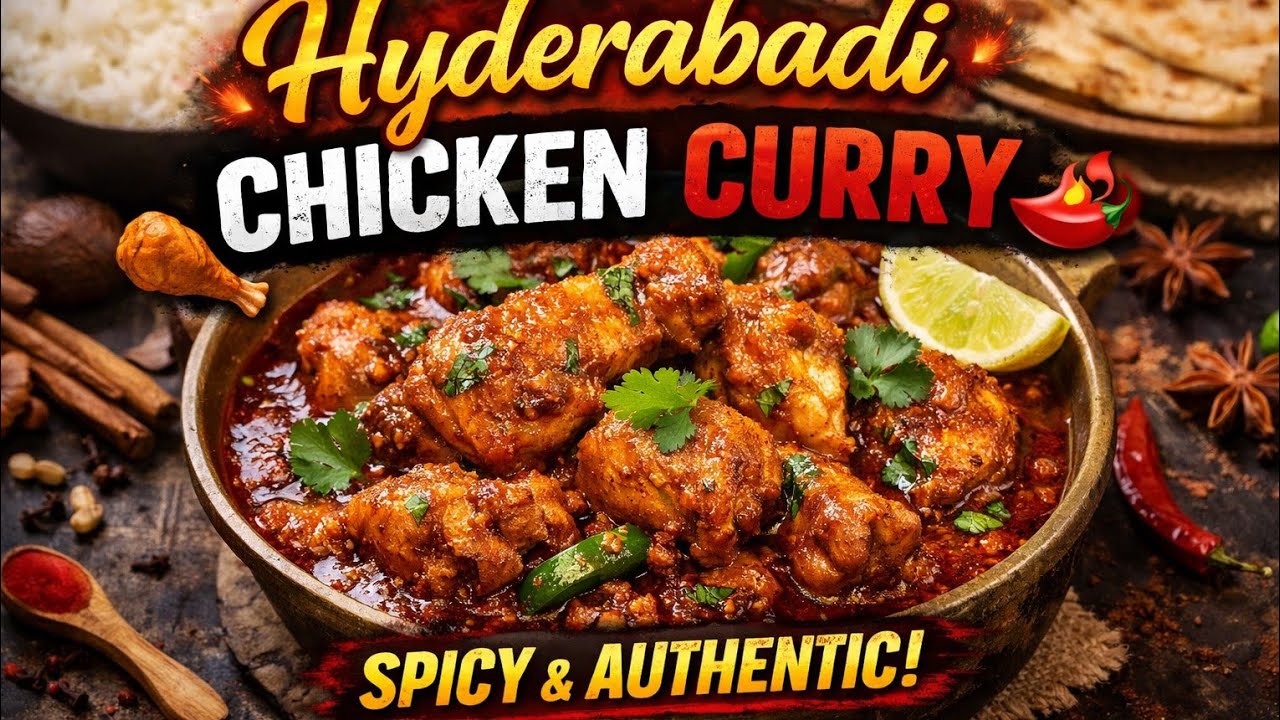 Hyderabadi Chicken Curry Recipe | Full Flavor, Full Heat 🌶️