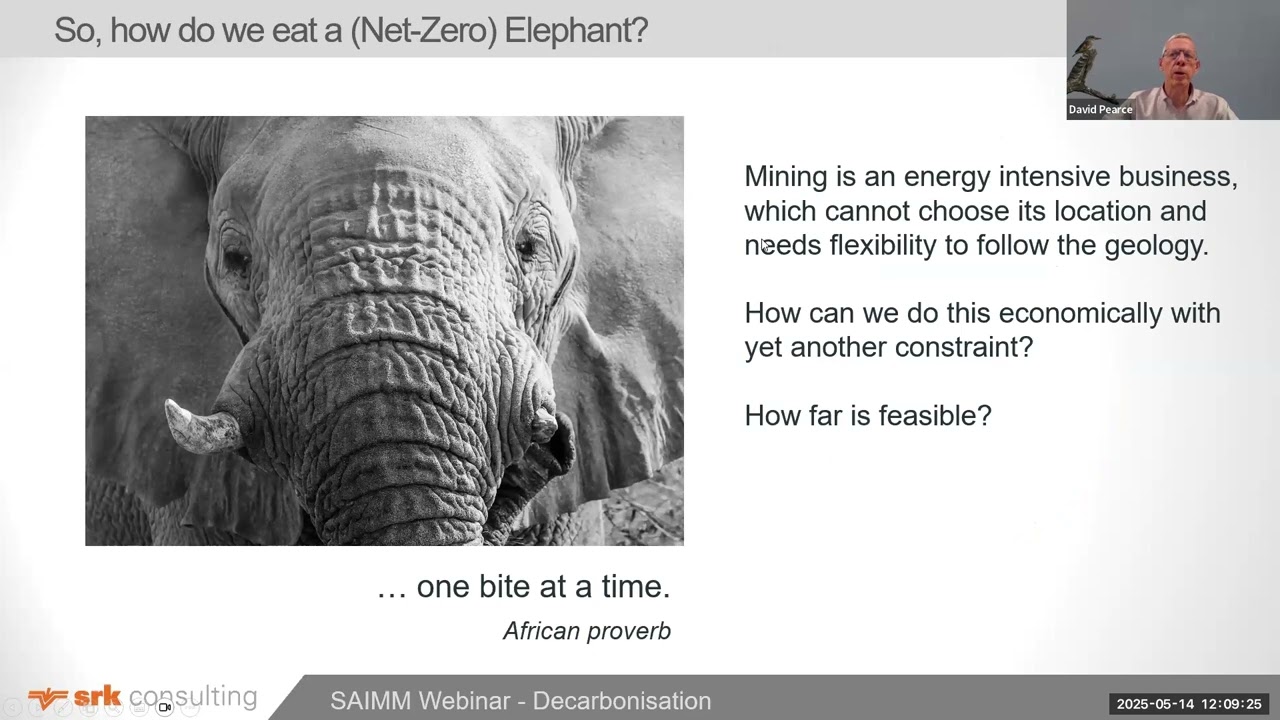 Decarbonisation Webinar - an overview of the practical steps being taken in the mining industry