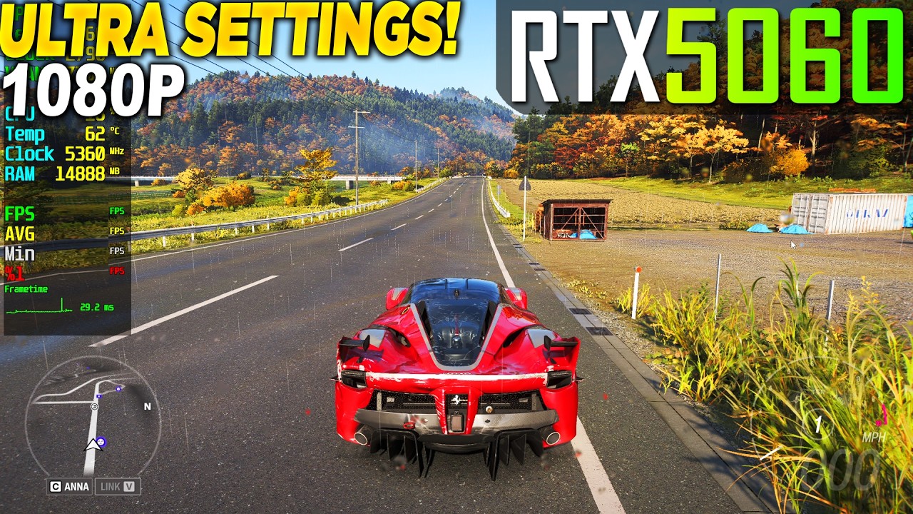Forza Horizon 6 RTX 5060 - 1080p High, Ultra, Extreme, RT ON,