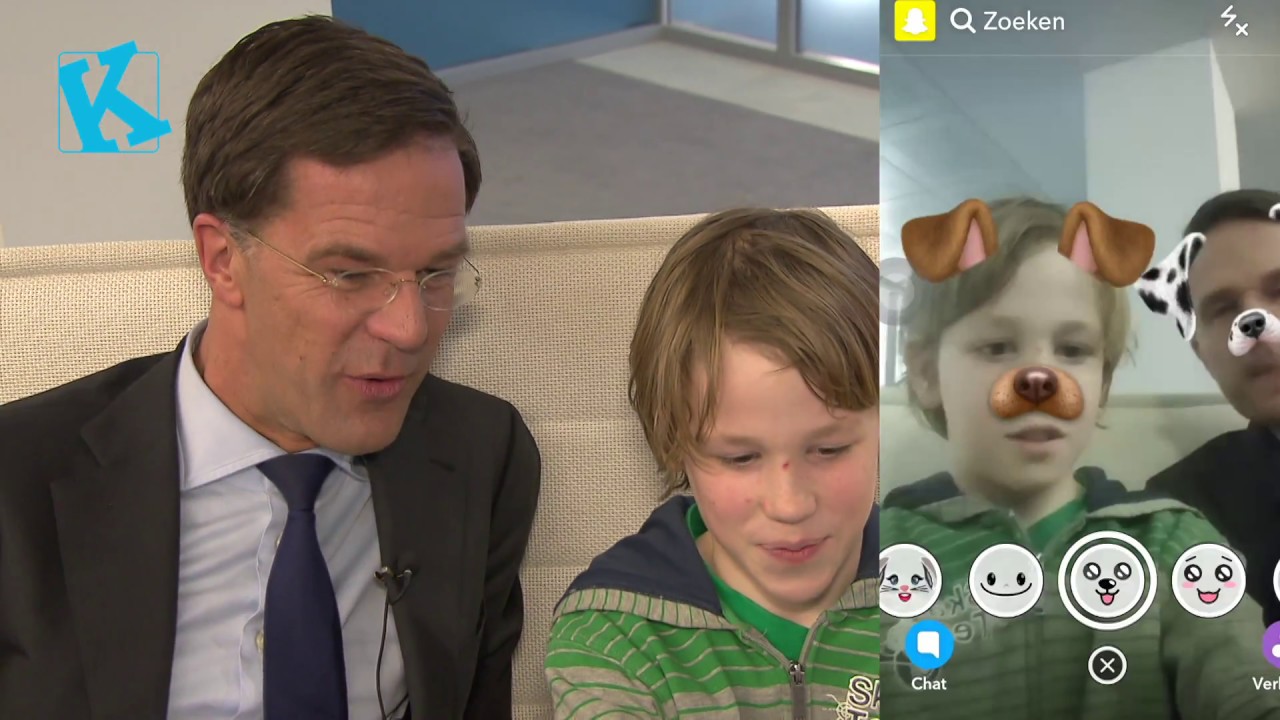 Kinderen interviewen minister president Mark Rutte