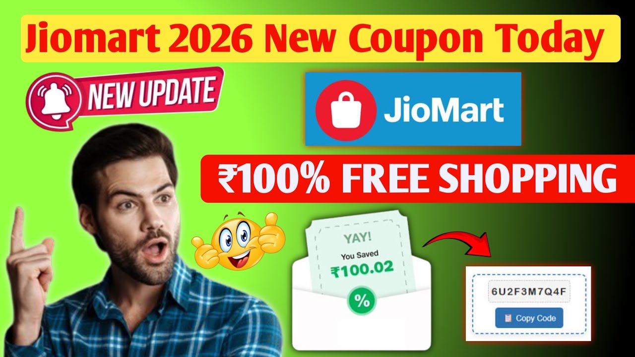 Jiomart New Coupon Code Today 🔥| Jiomart 100 Free Shopping | Jiomart 100 off coupon Today