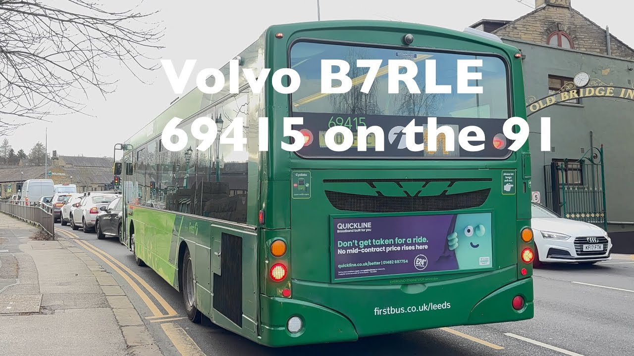 First Leeds Volvo B7RLE Wright Eclipse urban (69415 YJ09 FXC) on the 91 #91 #busride 