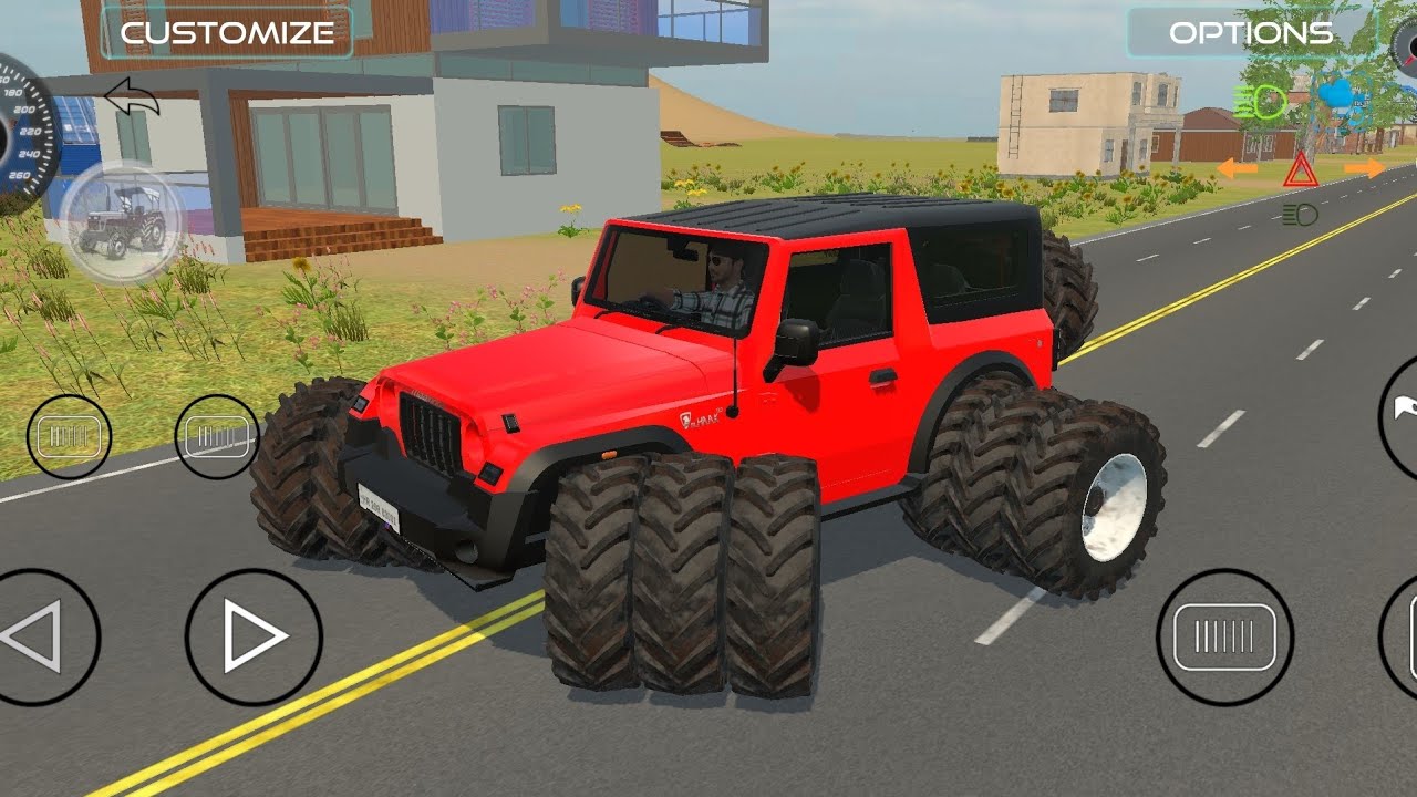 Mahindra thar Big Wheels car game modified Mahindra Thar 3D car game/A2Z3Dgame 