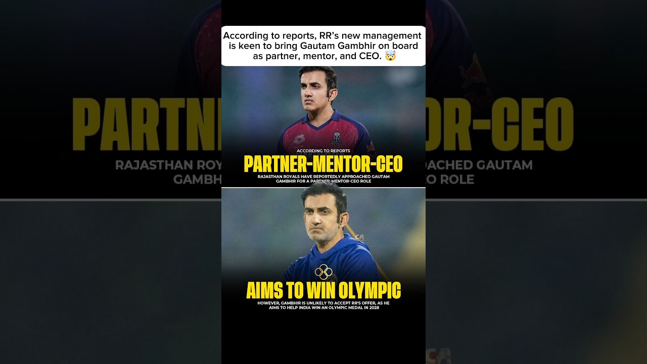 According to reports, RR&rsquo;s new management is keen to bring Gautam Gambhir🔥 #gautamgambhir #shorts