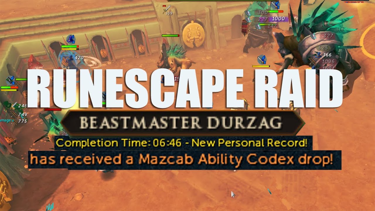 Runescape! RAID BOSS Kill - Beastmaster Durzag + Ability Drop!