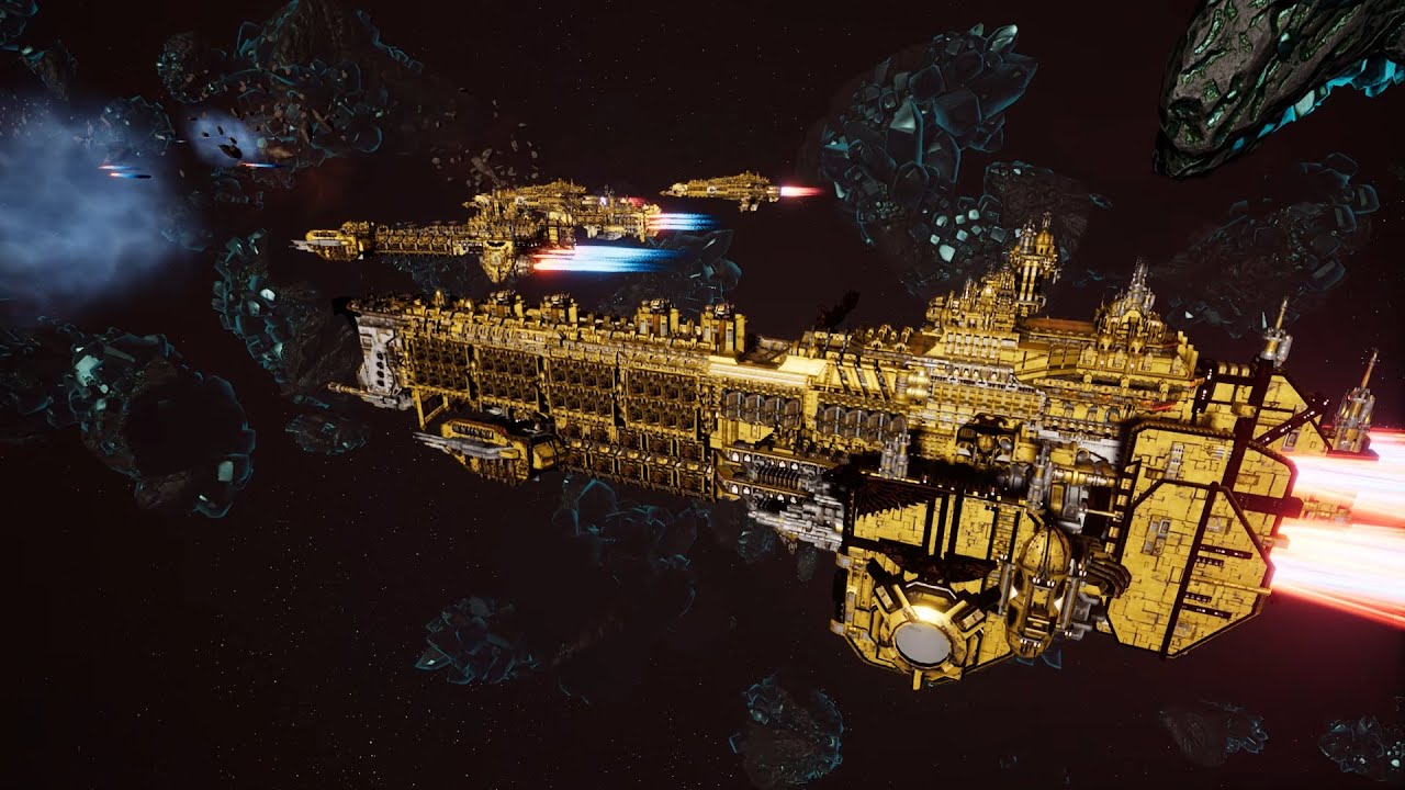 Skalgrim Mod 2021: Eternal Crusader - Imperial Fists vs Orks - Battlefleet Gothic Armada 2