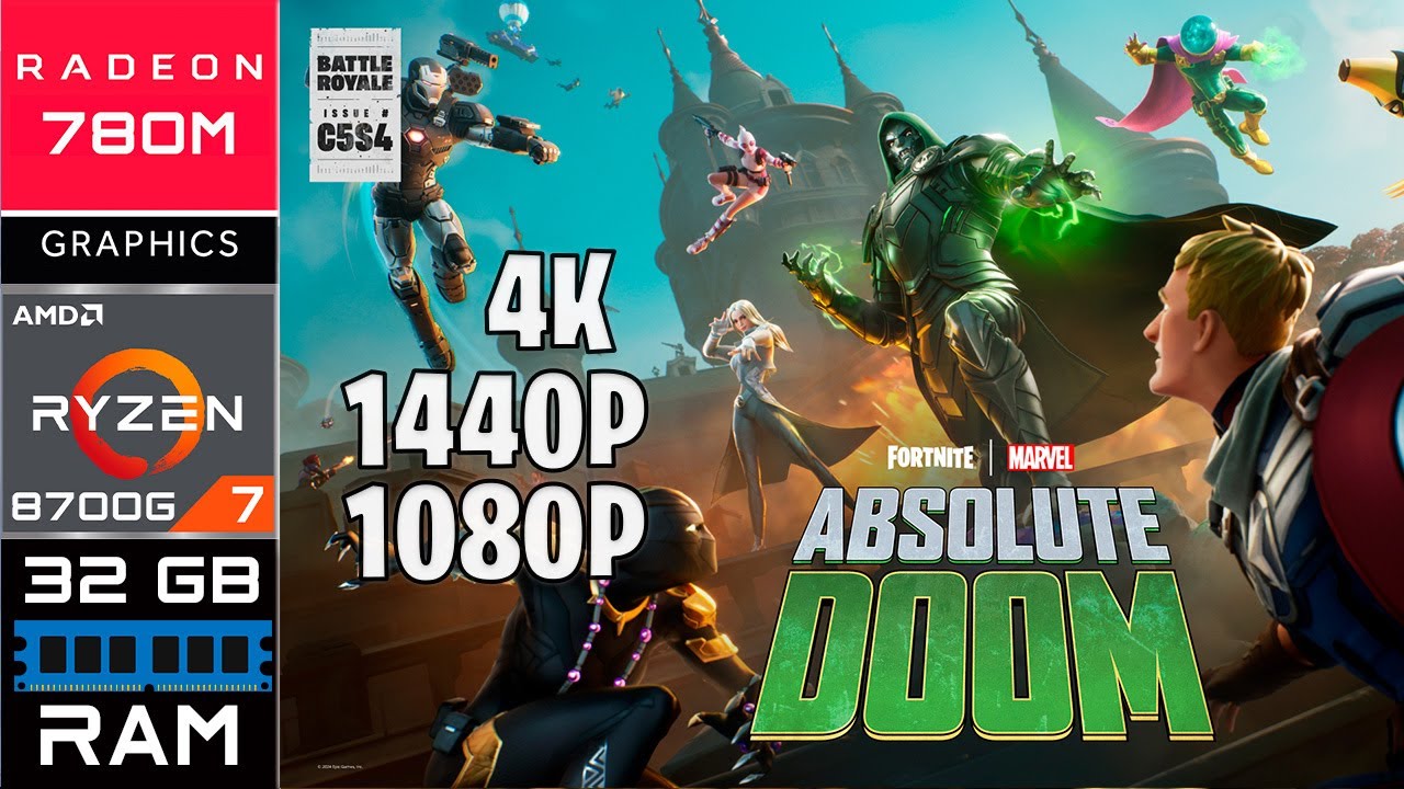 Fortnite Capitulo 5 Temporada 4 | Ryzen 7 8700G | 32GB RAM