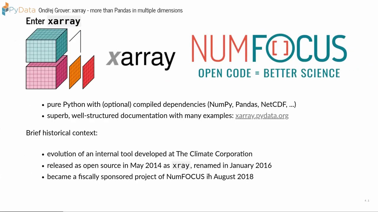 Xarray - more than Pandas in multiple dimensions - Ondřej Grover [PyData Prague #8 2020]