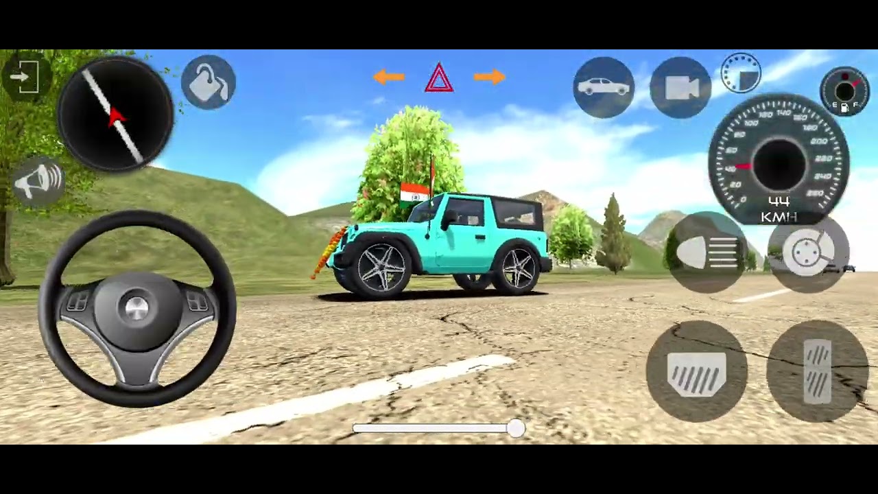 Modified Mahindra Thar |😱 Indian Thar Offroad Driving | Gadi Wala Car Game Android #thar4x4​ #indian