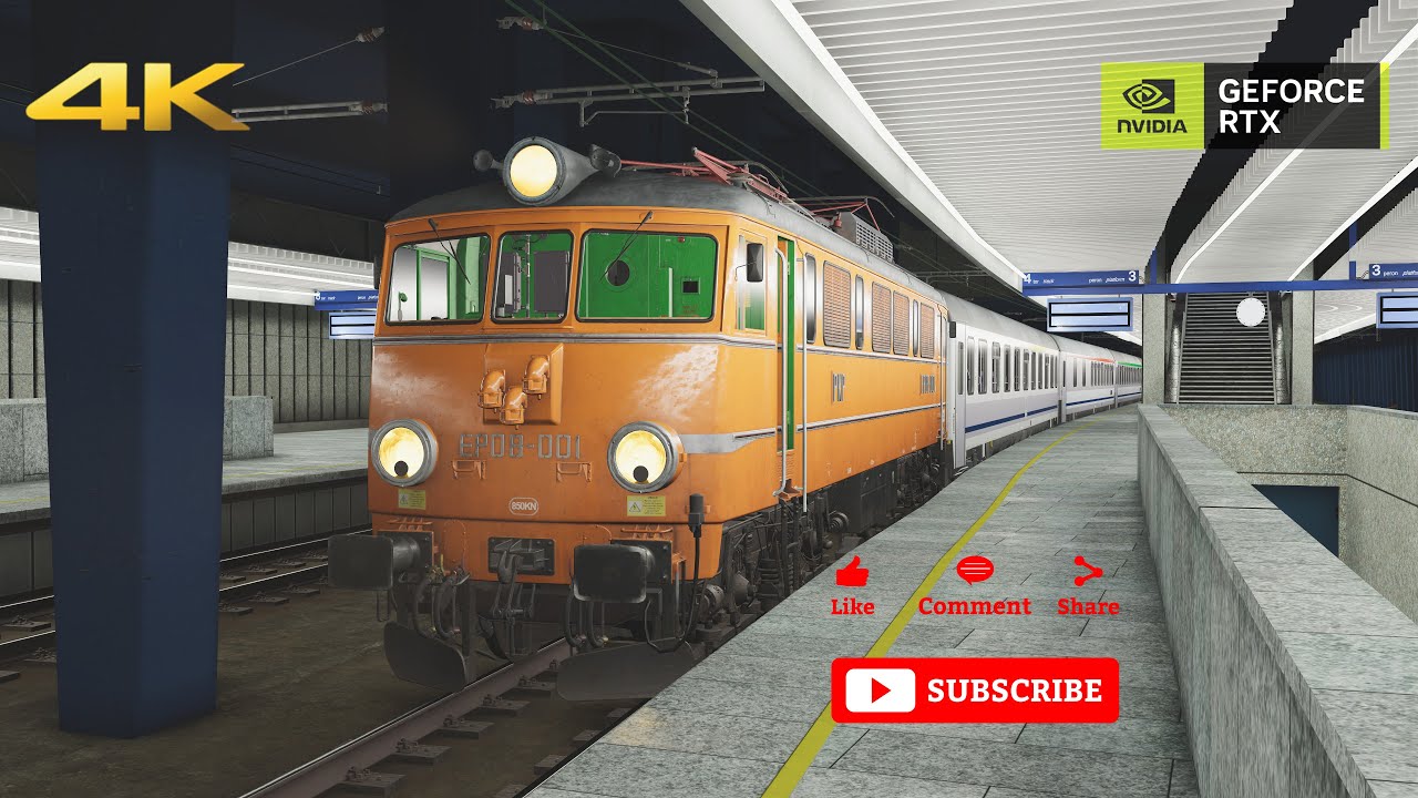 SimRail - The Railway Simulator - Poland - %100 Real Game Realistic - 4K60FPS  #simrail #train #game