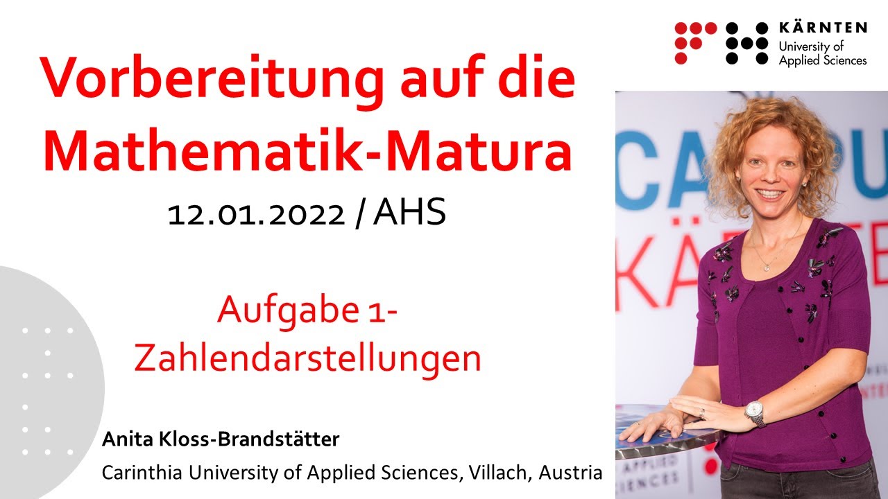 Vorbereitung auf die Mathematik-Matura: Zahlendarstellungen
