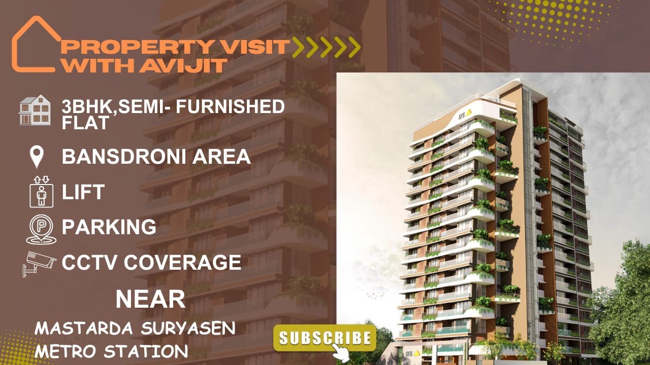 3BHK SEMI-FURNISHED FLAT, BANSDRONI AREA