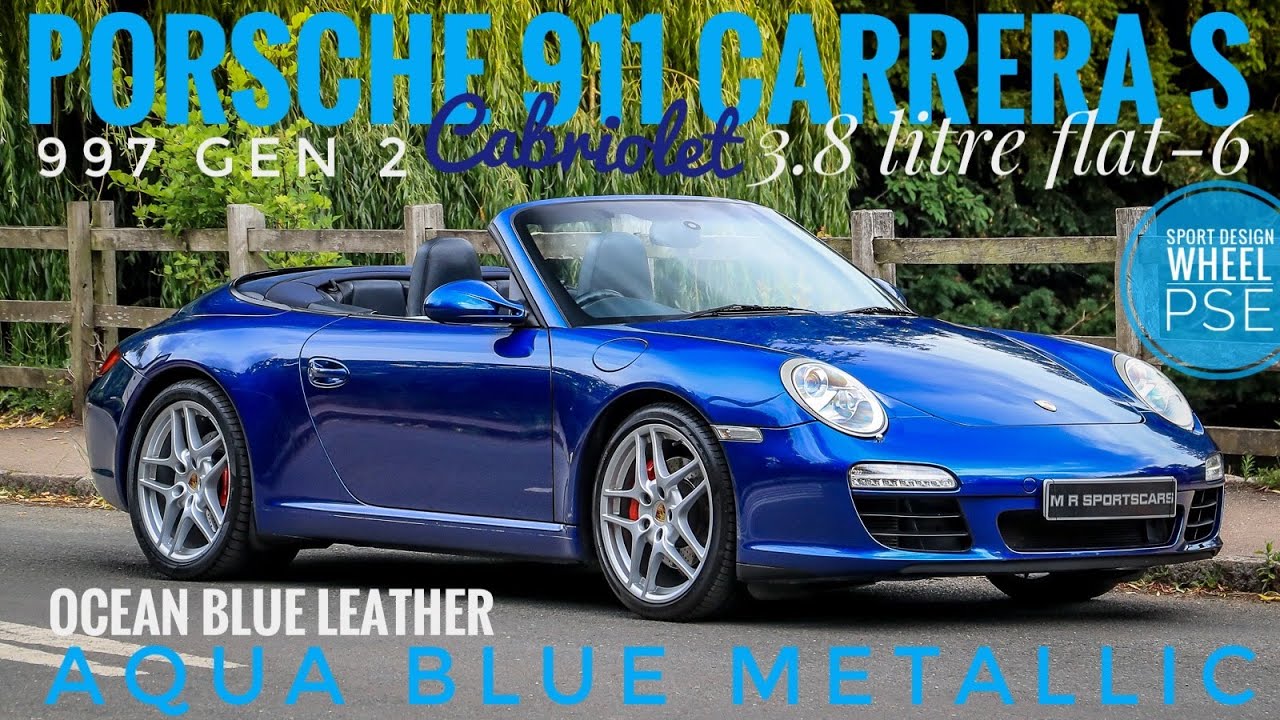 Porsche 911 Carrera S Cabriolet 997.2 Gen 2 Aqua Blue Metallic PDK PSE PASM For Sale UK Specialist