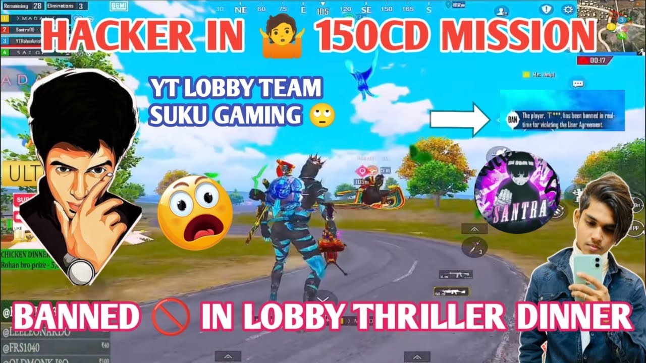 Hacker in 🤷 150CD Mission Banned 🚫 YT Team Suku gaming BTS THRILLER DINNER #bgmilive #madan #TN49YT 