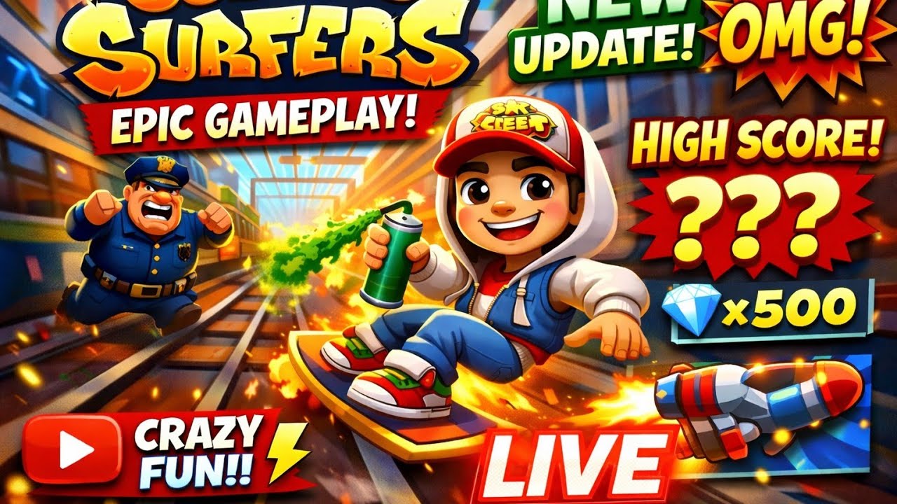 Mehul geming is live subway surf game