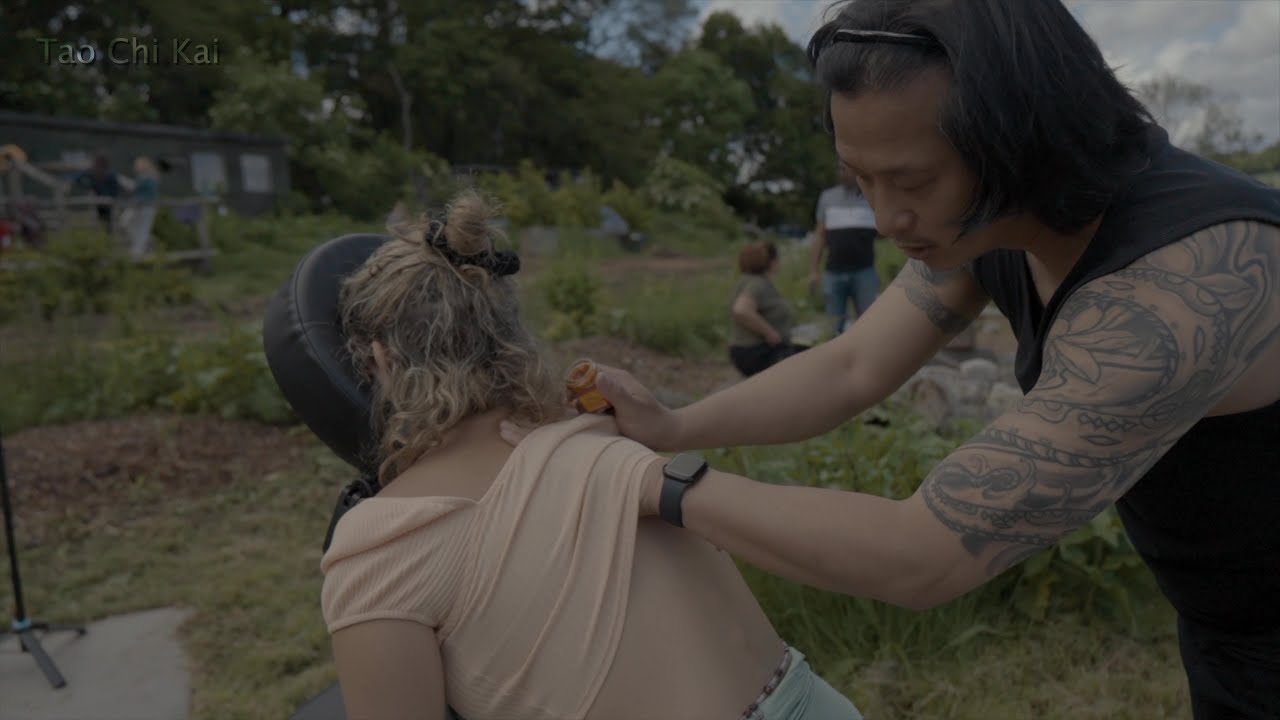 Outside Chair Massage for Abbie P1 ASMR Massage Master @Tao Chi Kai