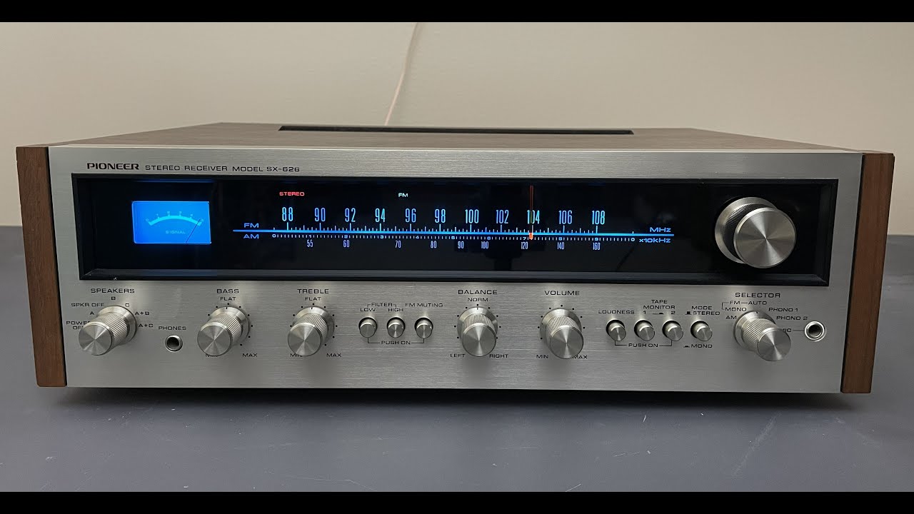Pioneer SX-626 Vintage Receiver - Demo video after repair & restoration