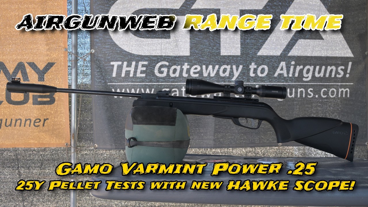 Пневматическая винтовка Gamo Varmint Power .25 с оптическим прицелом Hawke AirMax - тест патронов...