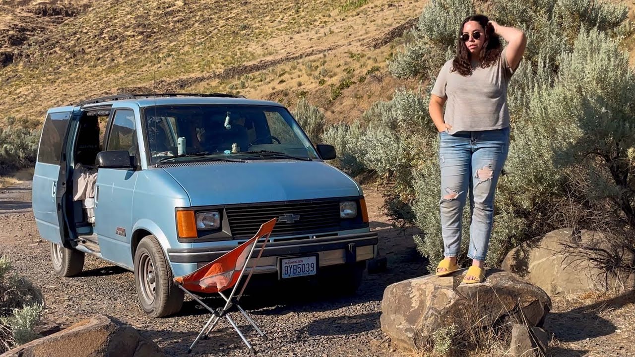 van camping ALONE off grid in Oregon *off-roading, cooking steak & chillin