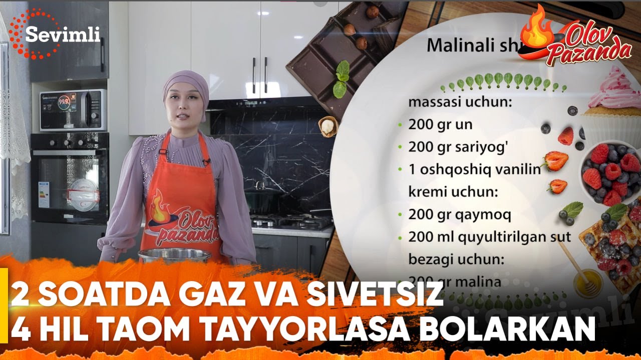 OLOV PAZANDA 160-MAVSUM 4-QISM 2 Soatda Gaz Va Sivetsiz 4 Hil Taom Tayyorlasa Bolarkan